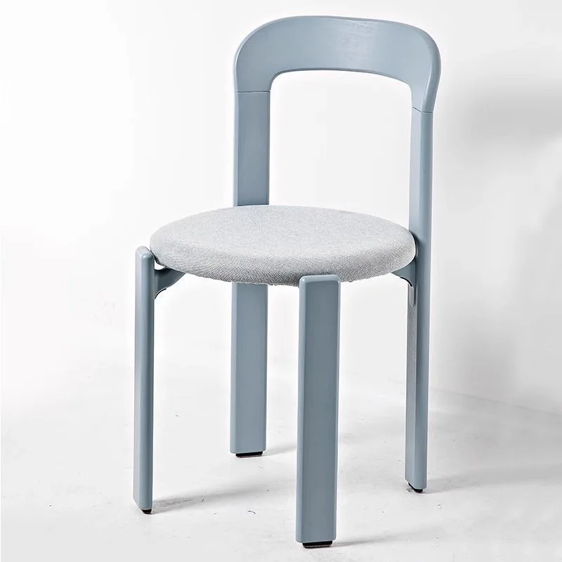 Light luxury solid wood dining side chair modern nordic household dining table and chairs small household stackable restaurant