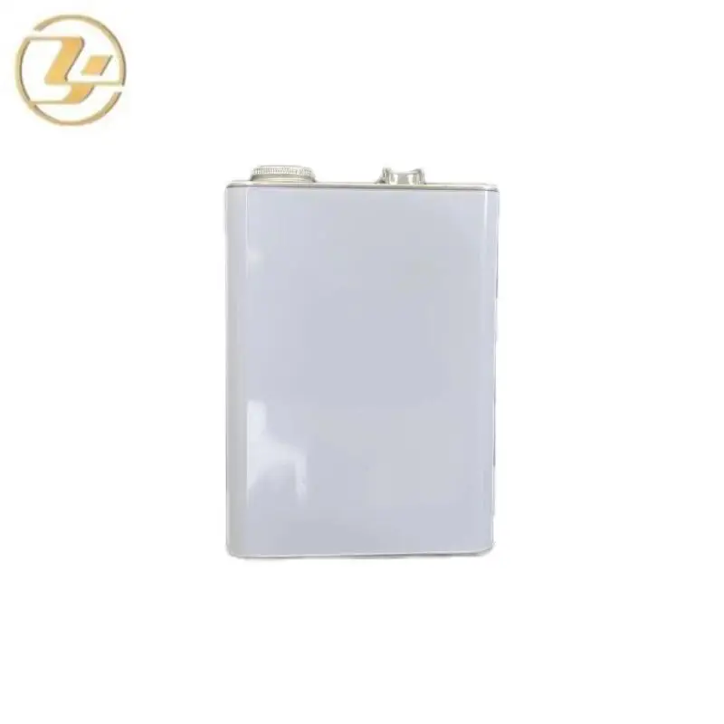 Металлическая прямоугольная банка 4 л с пластиковой крышкой лакированная поверхность горячее тиснение настраиваемая печать для промышленного использования