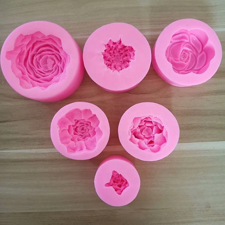 Resin Mold Soap Candle for Craft Fondant Cake Reposteria Moldes Keychain Flower Making Wholesale Silicone Molds