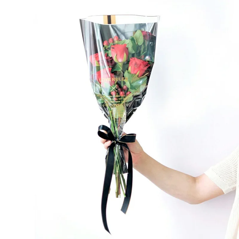 Mini bouquet bag flowers wrapping paper material rose flower shop flower packaging bag paper bag for flower