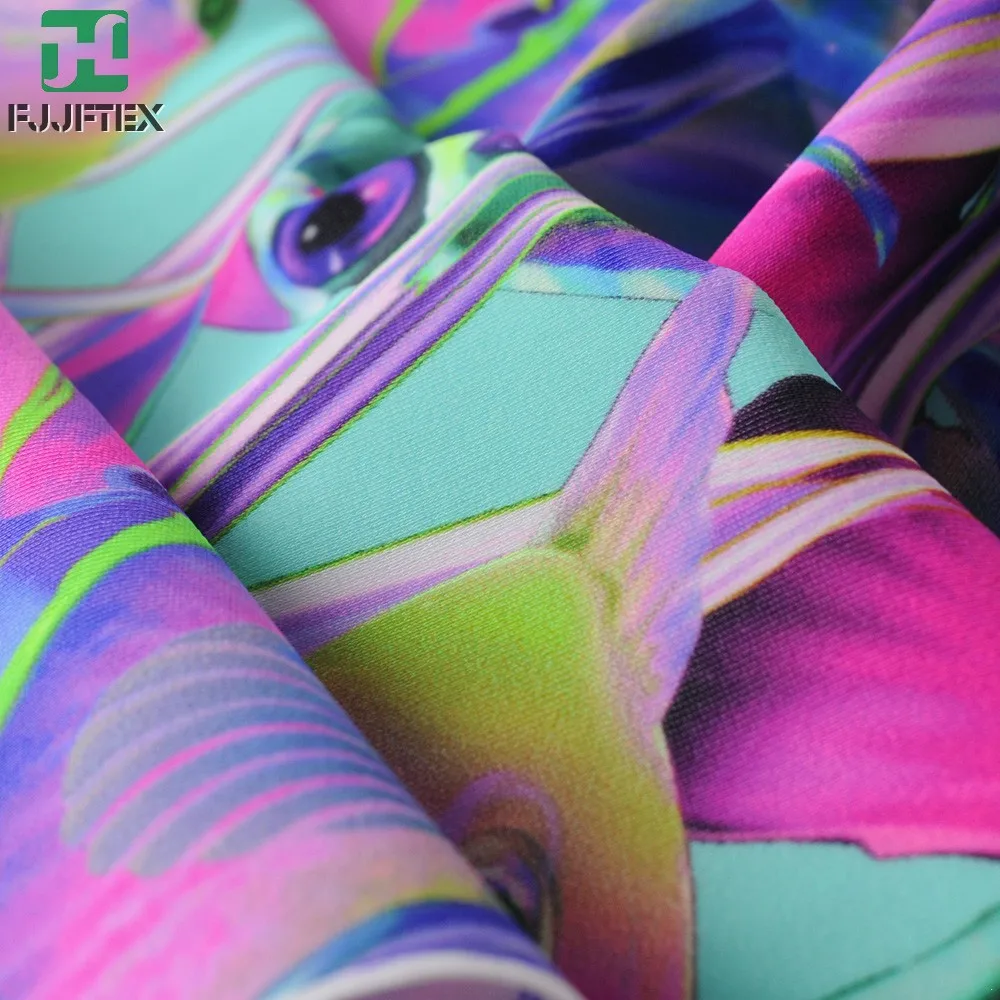 New design full-dull nylon super elastane printed nylon spandex fabric