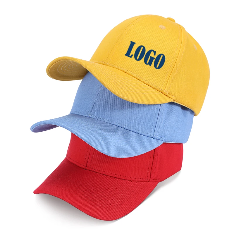 High Quality Stickers Custom Digital Printing 6 Panel Baseball Cap Outdoor Solid Color Mesh Hat for Children Plus Logo