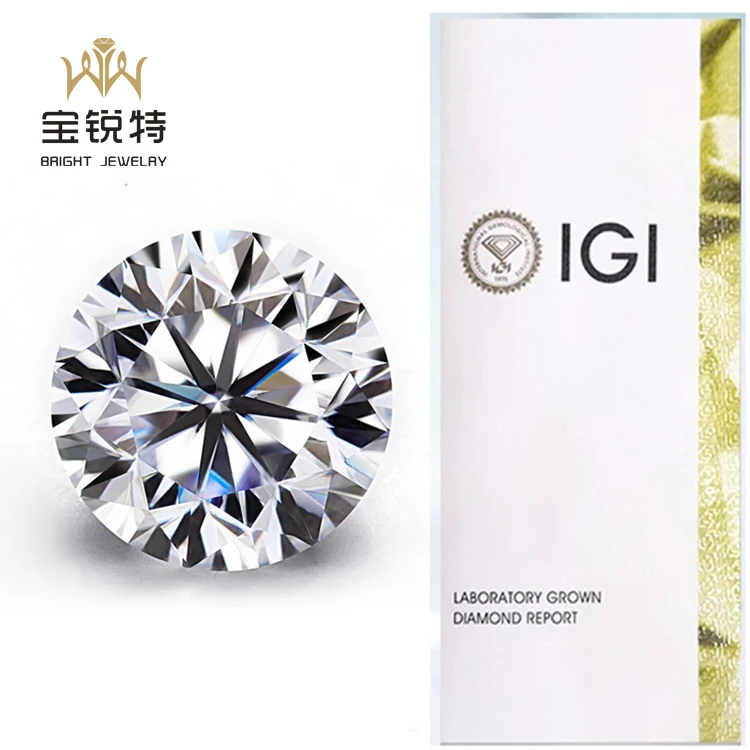 Wholesale Cvd Diamond Buyers 0.01-2 Carat White VVS/VS/SI Synthetic Diamond Gia Certified HPHT Diamonds