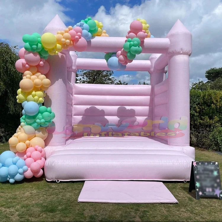 Commercial kids party bouncer jump bouncing castle bouncy house inflatable white combo bounce with slide