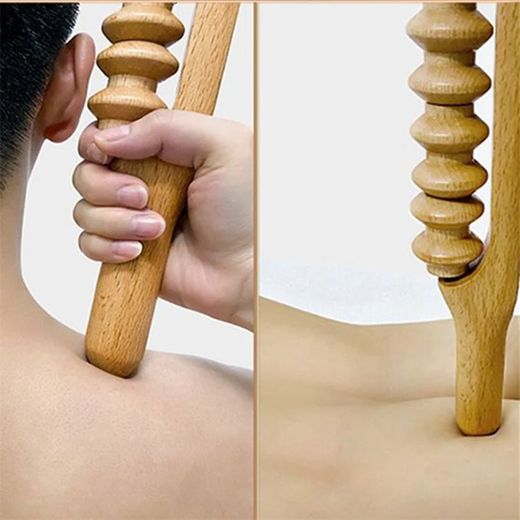43cm/52cm meridian full body relax massage roller holz cellulite,wooden anti cellulite massage roller,belly neck back roller