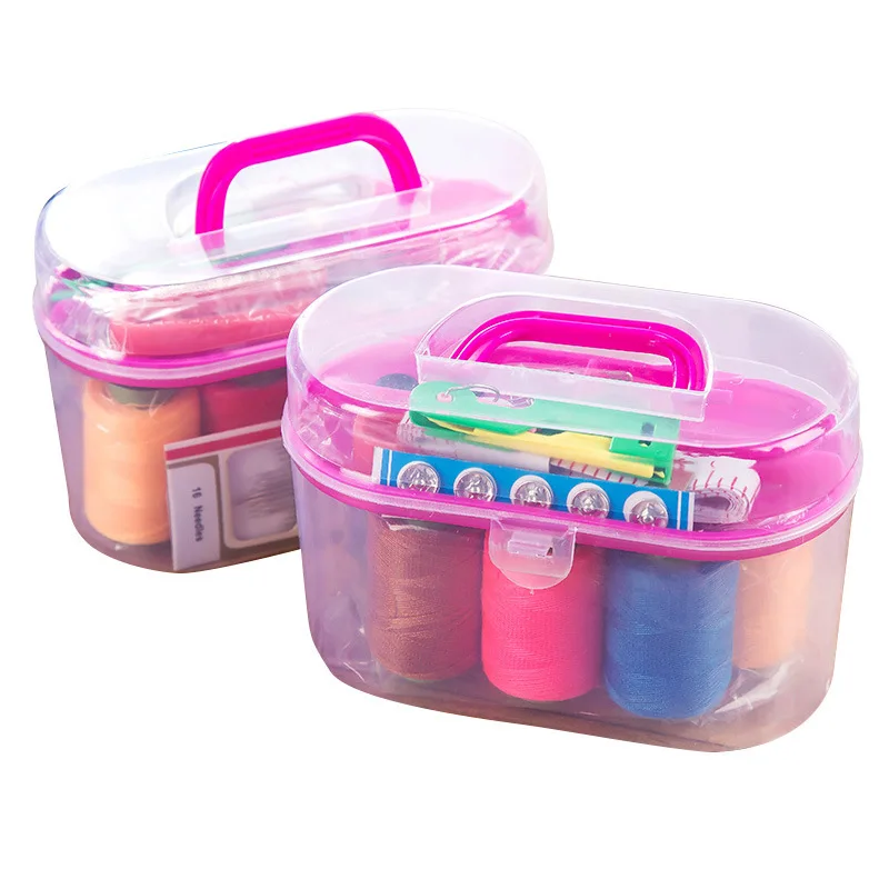 Sewing Accessories Portable Sewing Box Knitting Needle Quilting Thread Stitching Embroidery Craft Sewing Tools Supplies