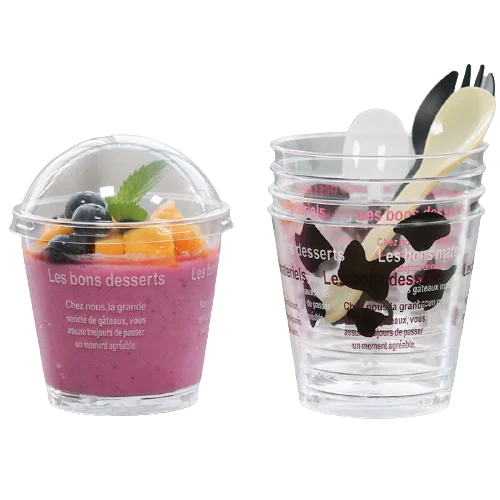 Factory Direct Disposable Food Ice Cream PS Plastic Container Dessert Cups