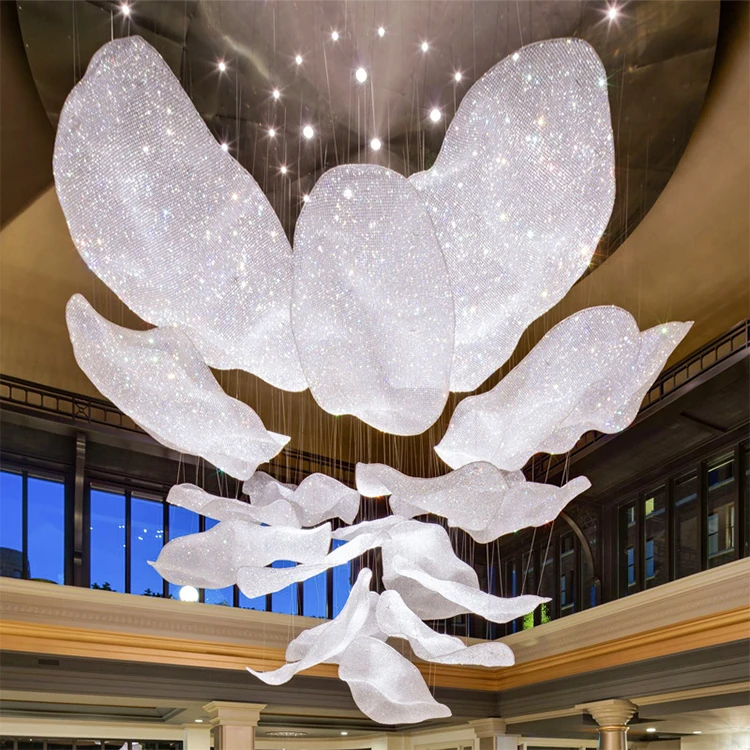 modern simple style custom project show room banquet hall villa luxury led chandelier lamp