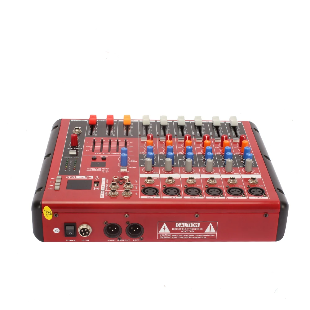 Audio Mixer SMR601 6 Channel USB Interface Controller Best Sound  Effect Mixer DJ Console For Home And KTV Music Karaoke