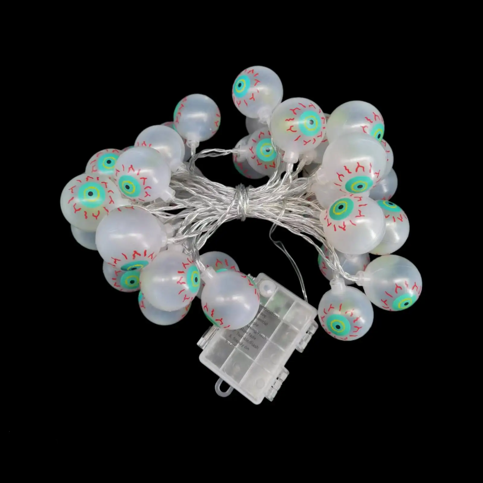 Battery Operated Halloween Eyeball Lights Purple Light Green Eye Halloween Lighted Props