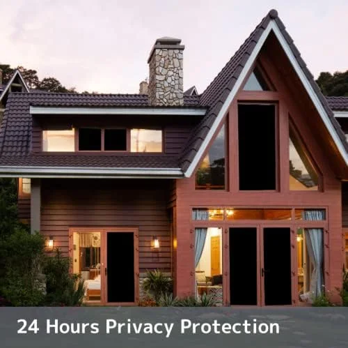 White Blackout Window Film 100% Light Blocking Film Room Darkening Window Cover for Privacy Day Sleep Sun Blocking