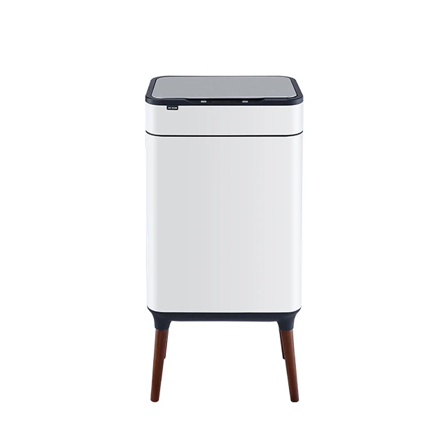 9+9L bin trash stainless steel smart garbage bin kitchen bin recyclable high stand with 4 legs