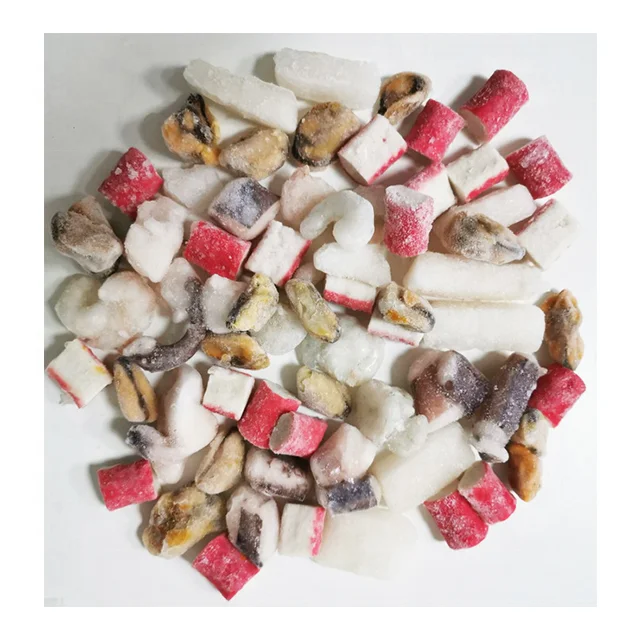 1kg/bag Frozen Seafood Mix Products With Squid, Mussel & Crab meat