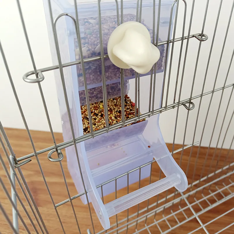Parrot automatic feeder, bird feeder canister, thickened anti-spill and anti-splash feeding bird food box