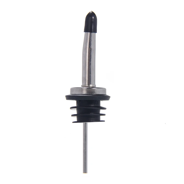 Silver Engraved Logo Flip Top Stopper Standard Oil Pourer Olive Oil Pourer