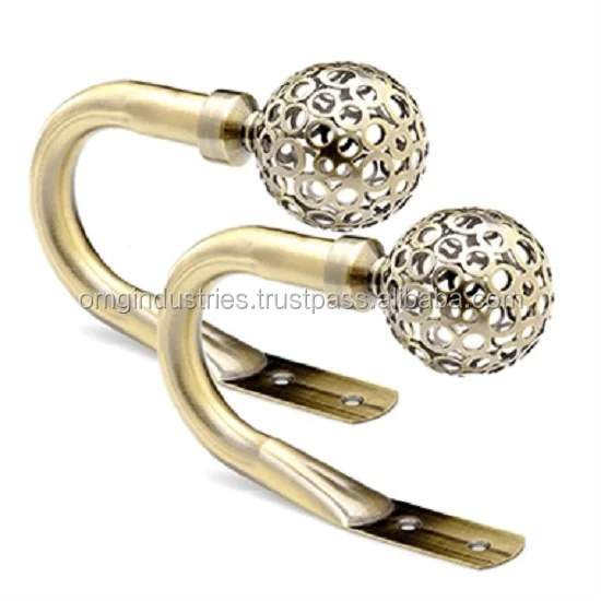 OMG Industries Brass Curtain Tieback Rosettes