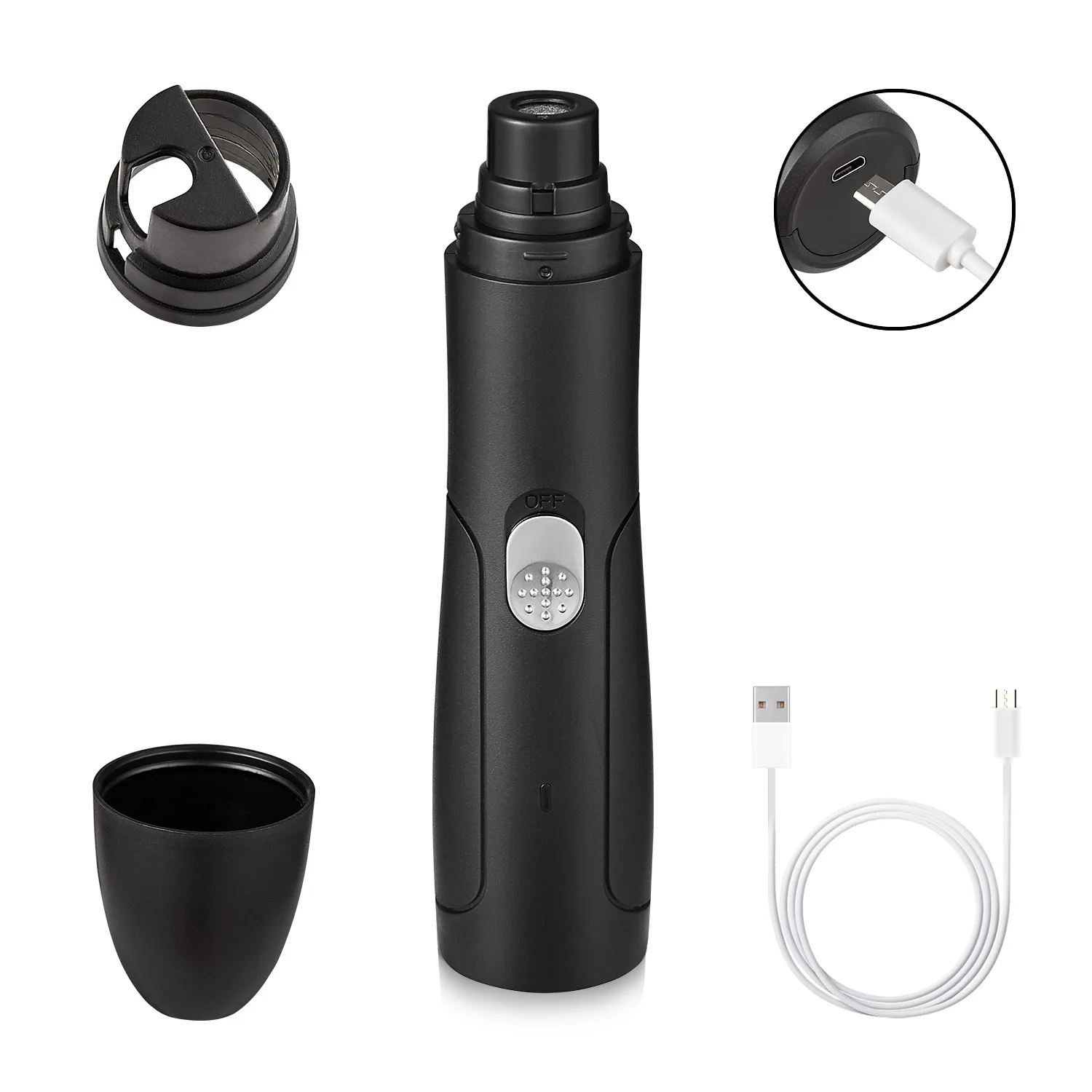 Wholesale Amazon Best Seller USB Low Noise Automatic Pet Nail Grinder Dog Nail Grinder