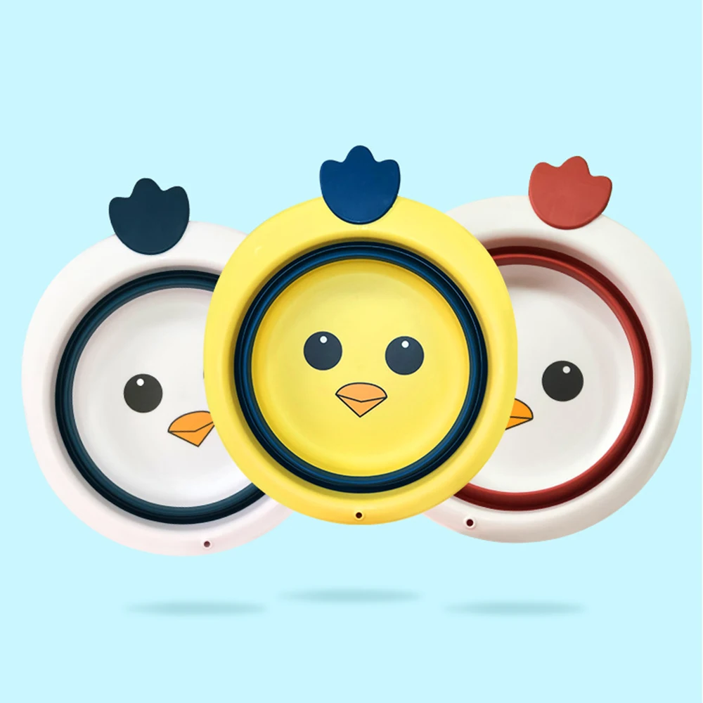 Laychee Plastic Baby Basin, 4L Capacity PP+TPE Round Washing Plastic Basin With Hanging Hole//