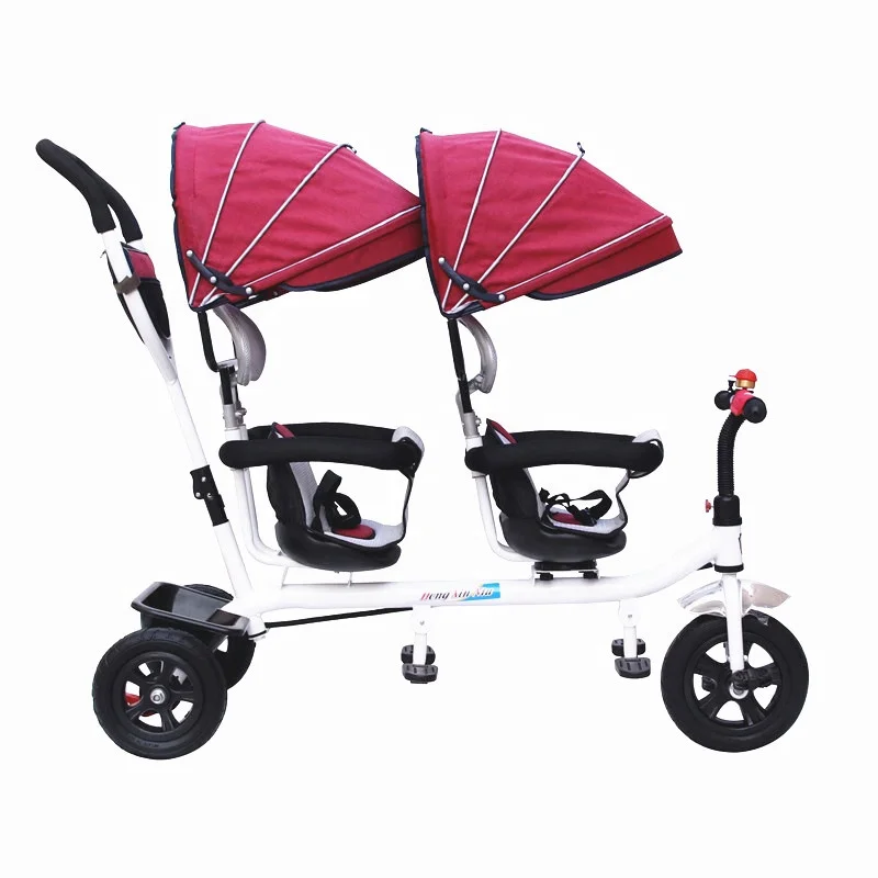 walker for kids stroller twins with Two Seats on Trike  From China with Hot sale of baby prams 3 in 1