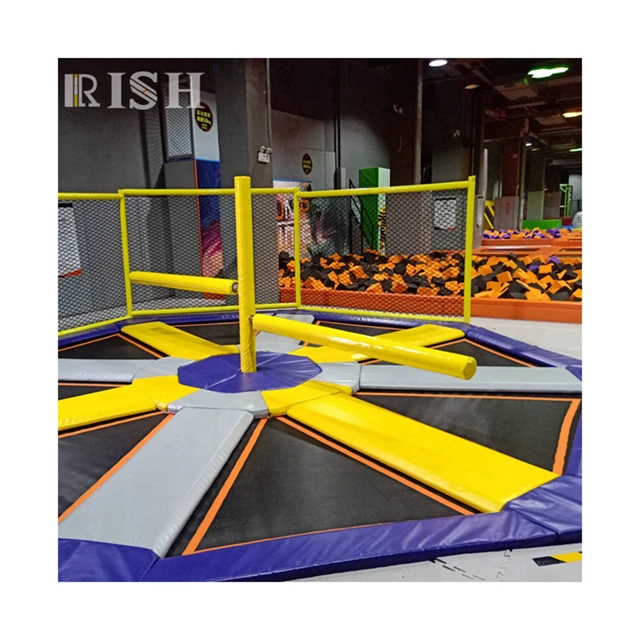 Indoor playground equipment jumping and running trampoline park with many functions