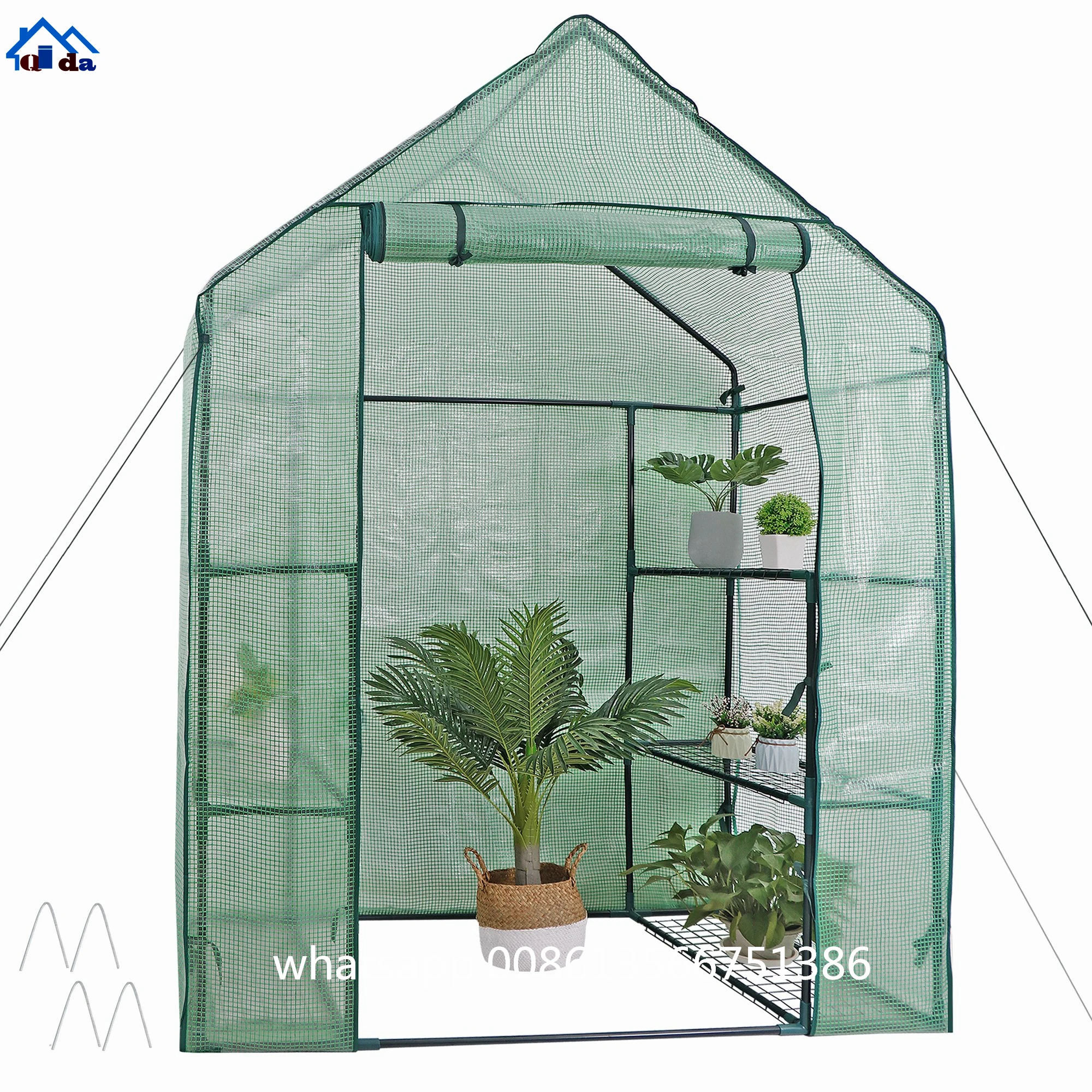 Cheap And Light Easily Assembled Metal Frame Plastic Small Mini Greenhouse For Garden Balcony Herbs
