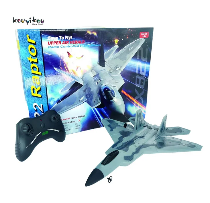 Kouyikou jugeted para navidad 2023 F22 rc летающий самолет истребитель jet su 27 epp пенопластовый игрушечный на батарейках