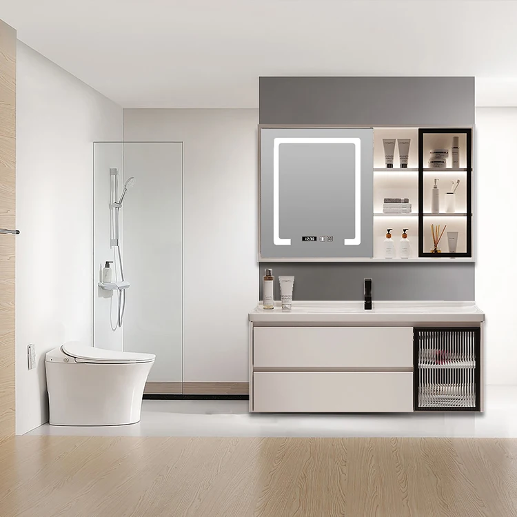 SONSILL New OEM Service Sintered Stone Bath Vanity Countertop Basin Bathroom LED Mirror Storage Cabinets