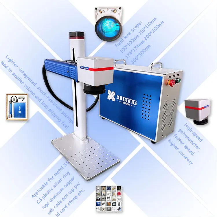 pvc id card deep engraving 50w 100watt fiber laser marking machine for shoes soles led bulb