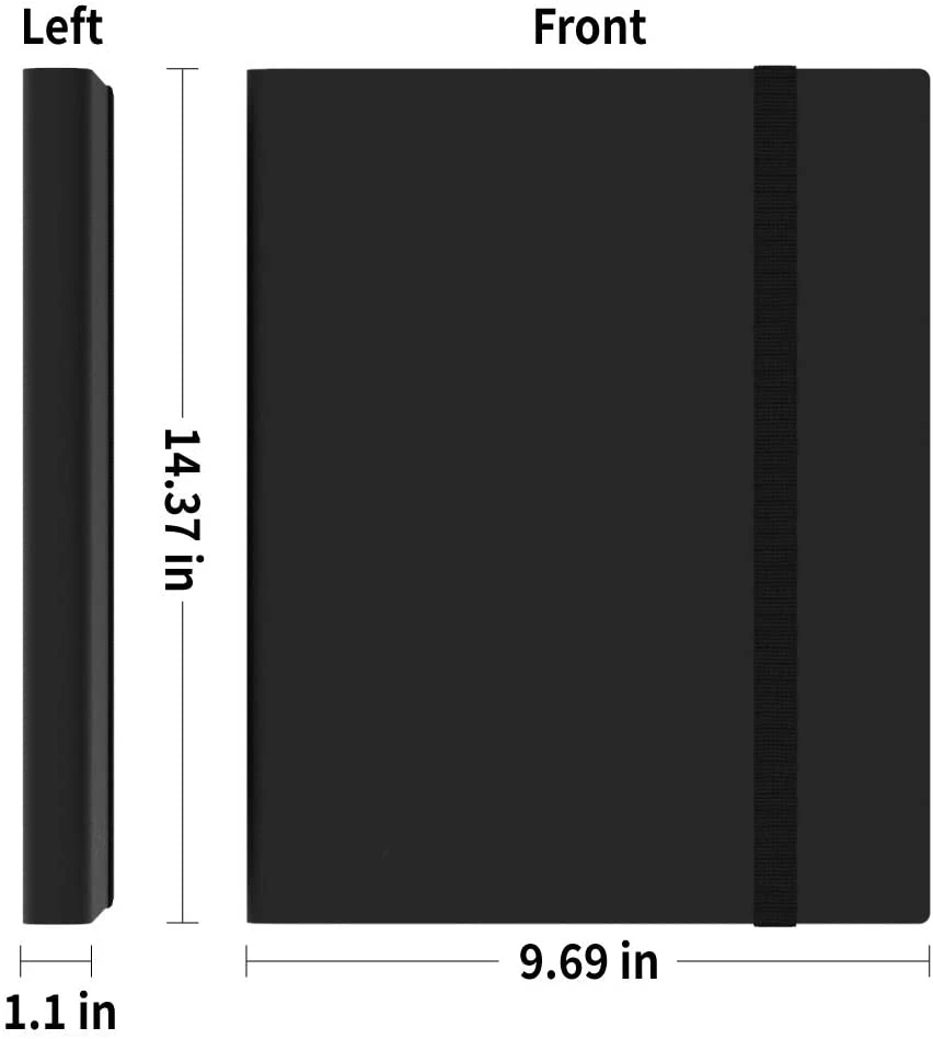 Premium 4 Pocket 160 Cards Binders Holder Double Side Baseball Card Binder Album for Pokemon Yugioh, MTG, TCG, Football