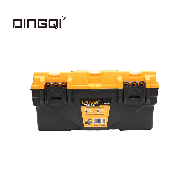 DingQi Heavy Duty Multifunction Portable 15 inch 17 inch 19 inch Component Box Plastic Tool Box with Removable Parts