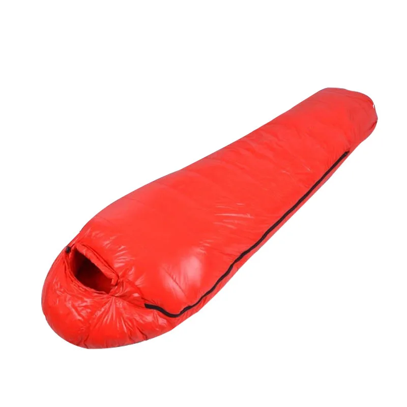 Manufacturer Custom Natural Waterproof Cold Weather Mummy Down Sleeping Bag Camping