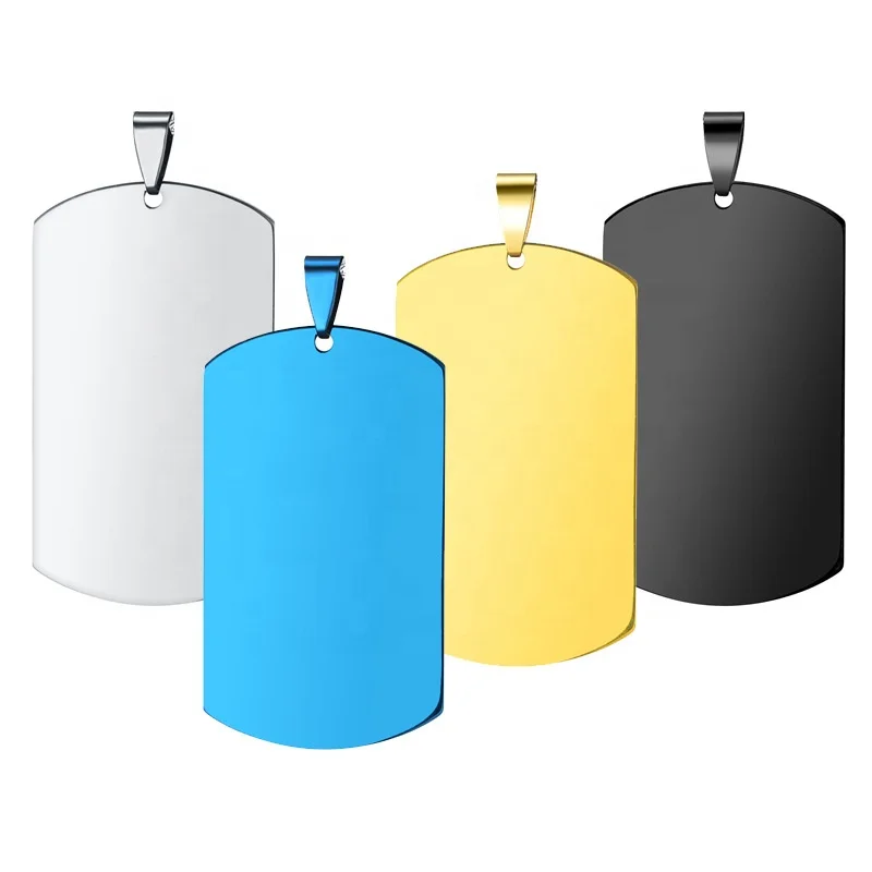 Wholesale Metal stainless steel custom blank dog tag Pet Tag