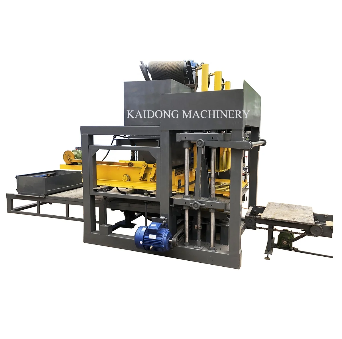 QT4-15D block machine making automatic for small businesses jaw crusher with foldable belt conveyor business ideas