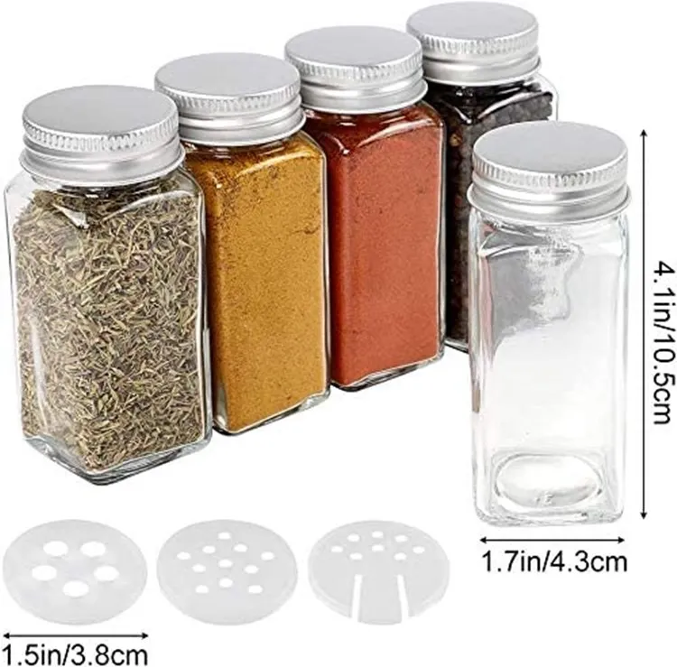 In Stock 100ml Glass Spice Jar Salt Bottles Empty Spice Container Pepper Shaker