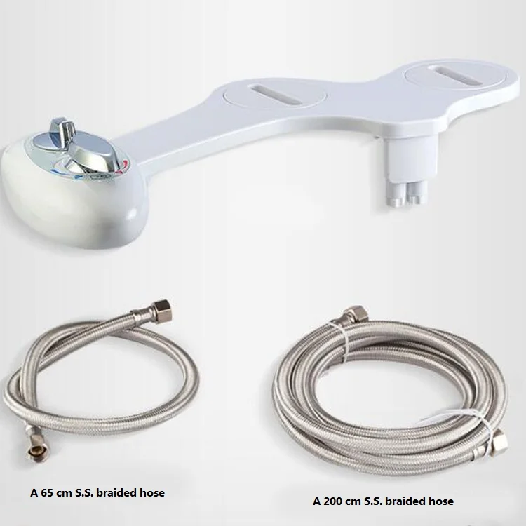 Wholesale Dual Nozzle ABS Toilet Bidet For Bathroom Self Cleaning Nozzle Fresh Water Cheap Simple Bidet