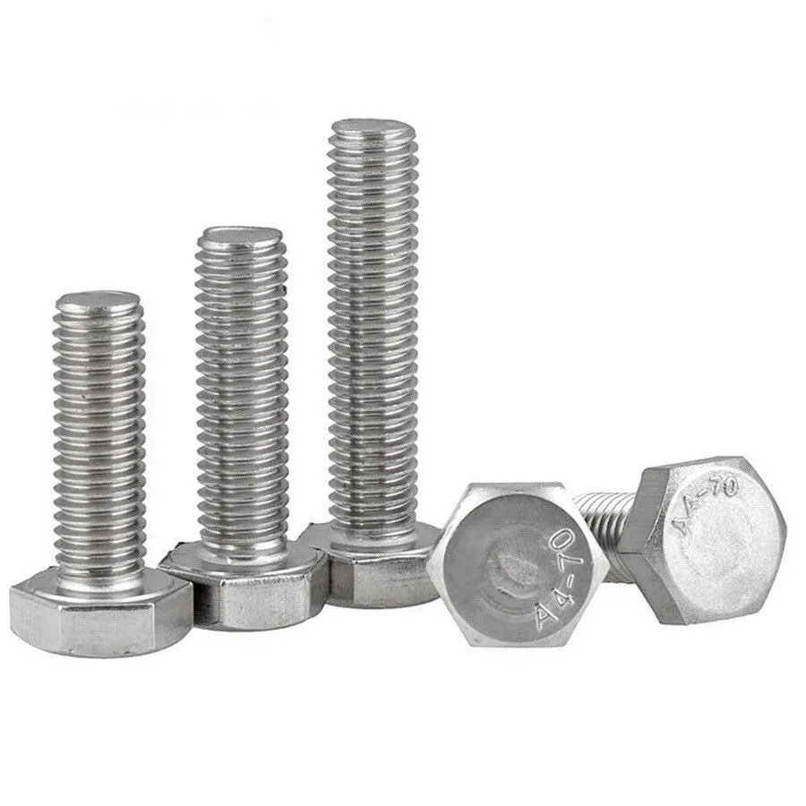 High Strength 316 Stainless Steel DIN 931 Bolts Metric A4 Standard-Grade 8 10mm/16mm Length Industrial Plain M10 M3 M4
