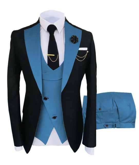 oem odm custom fashion new design high quality 3 piece coat pant wedding suits plus size suits slim fit set for men
