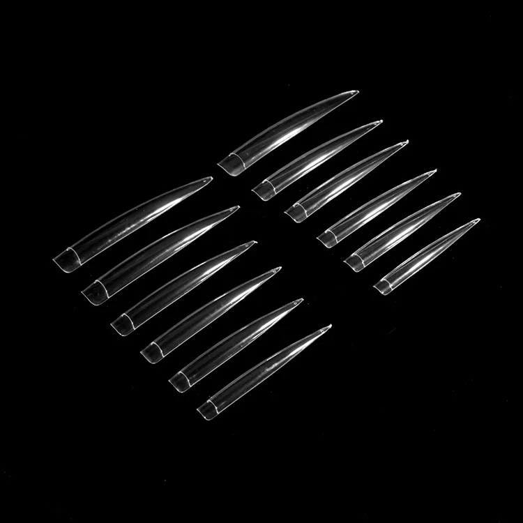 pedivac Thin Artificial finger Nail Tips False Nail Tips French Stiletto Nail Tips