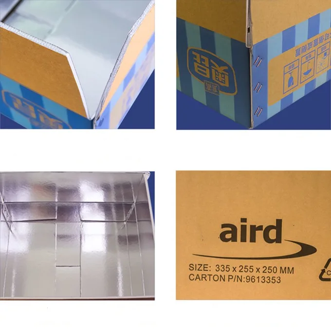 Printable logo folding insulation carton is suitable for fresh and heat insulation of frozen fish transported in cold chain