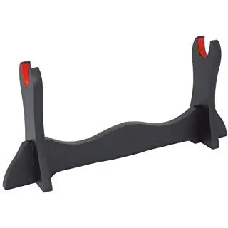 Wholesale Factory Wood Saword Display 1 Layer Black Wood Katana Stand