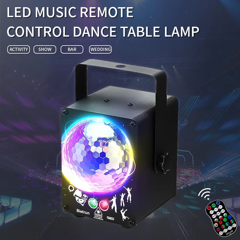 LED Disco Laser Stage Light RGB Projector Party Lights DJ Magic Ball Party Remote Control Stage Light