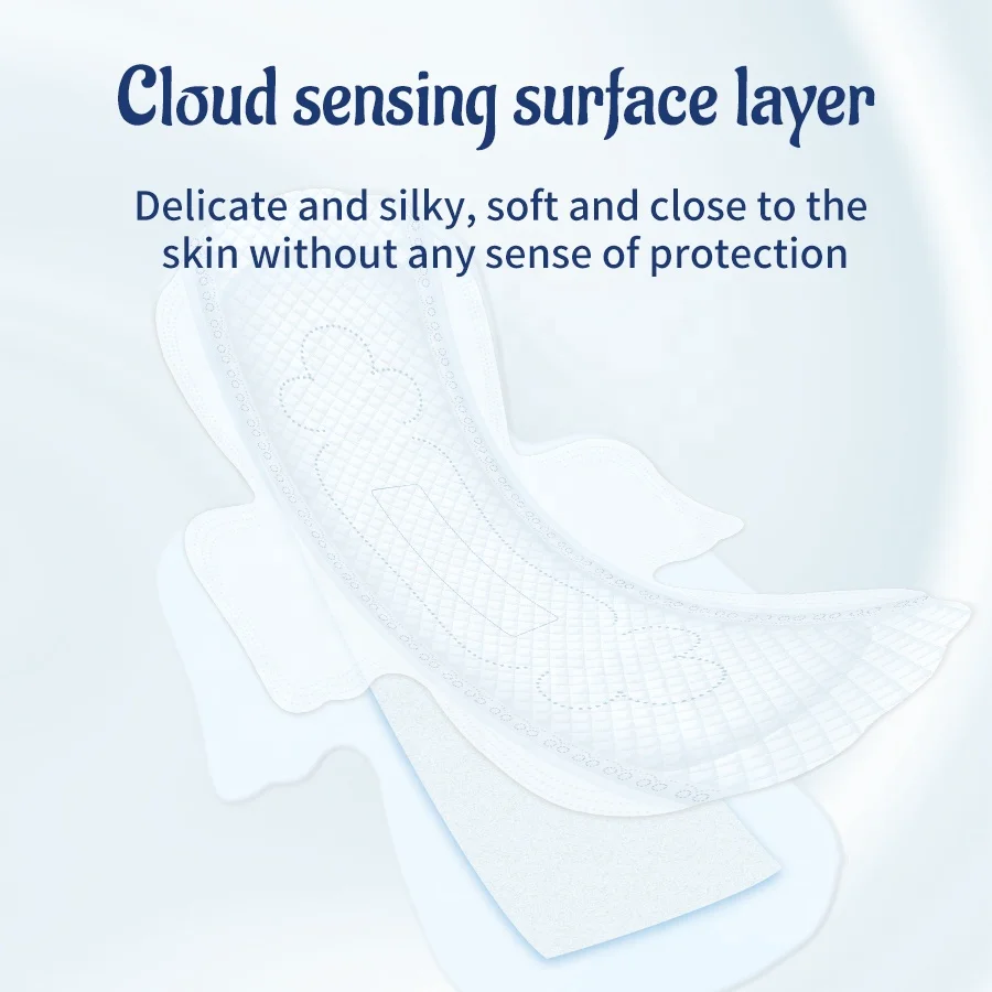 Factory direct price wholesale Ultra soft 100% Cotton Menstrual Pads Women Wearing Sanitary Napkins