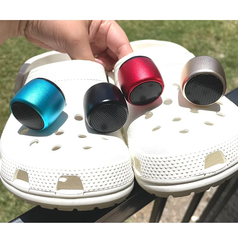 2023 INS new trending mini popular bluetooth speaker croc shoe charms