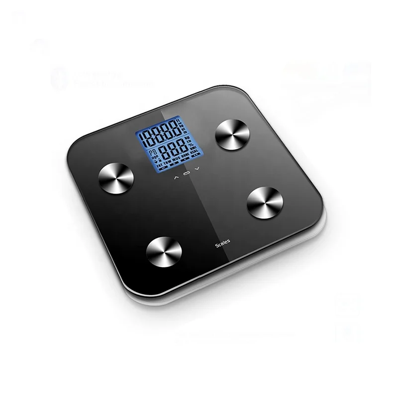 CE& RoHS Fast delivery easy reading big LCD screen four sensor body fat weighing scale household BMI measurement body scale