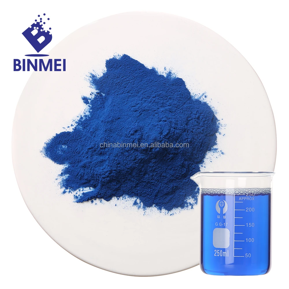 BINMEI Organic Blue Spirulina Phycocyanin E25 E30 E40 Spirulina Phycocyanin 100% Pure Organic For Food Pigment
