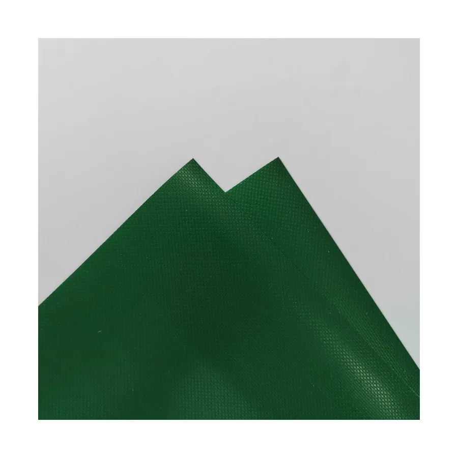 Coated PVC Tarpaulin One Side with Acrylic RAL6005 680GSM 1000D*1000D 20*20