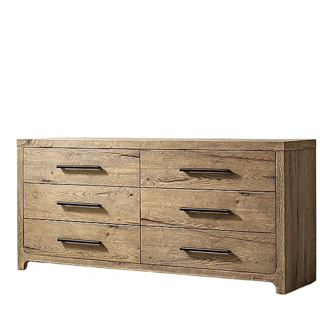 morden solid reclaimed  wood chest of drawer design
