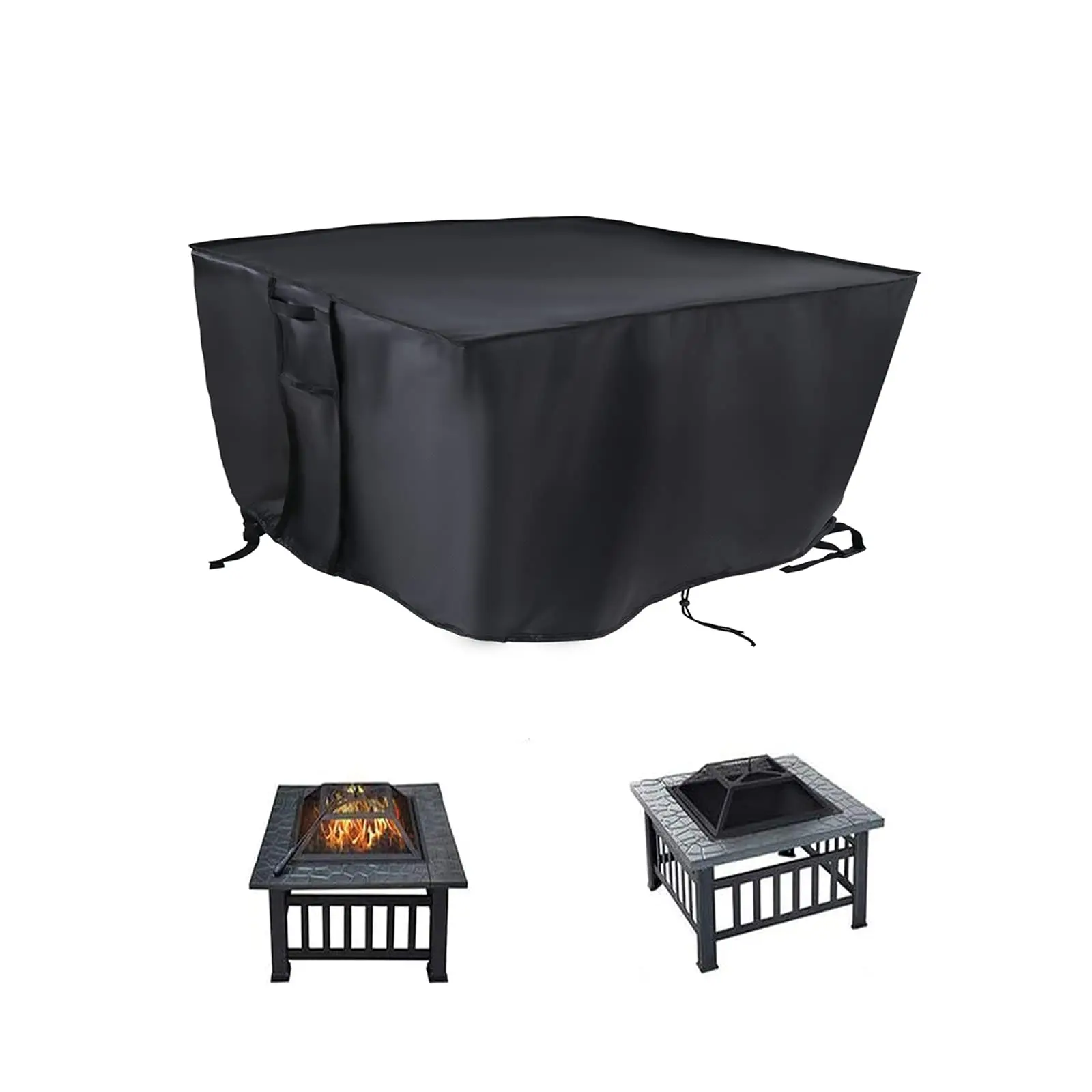 Rectangular  Firepit Cover for Outdoor Fireplace Waterproof Propane Fire Table Cover