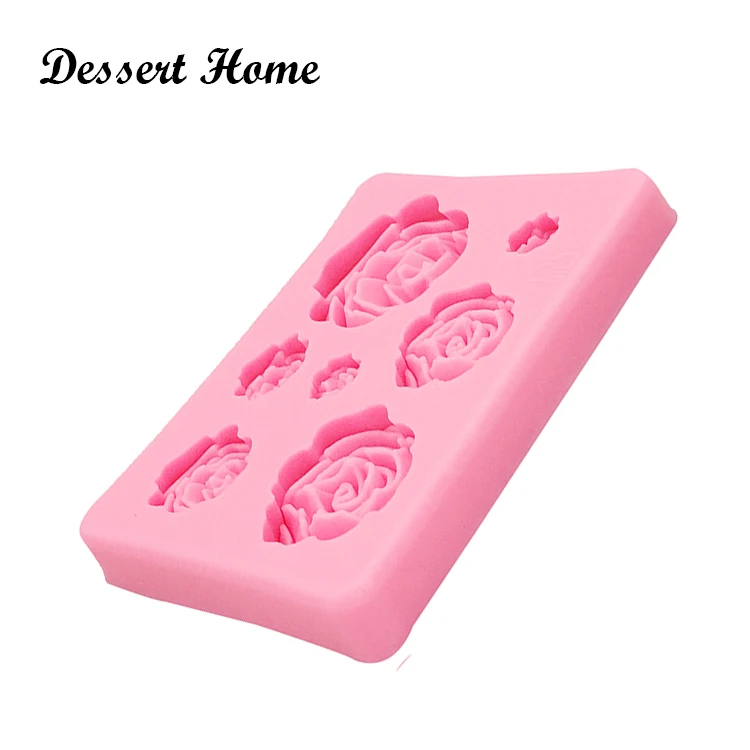 D1023 DIY 3D Rose Sugarcraft Silicone Fondant Mold Wedding Cake Decorating Tools flower Resin Clay Gumpaste Molds