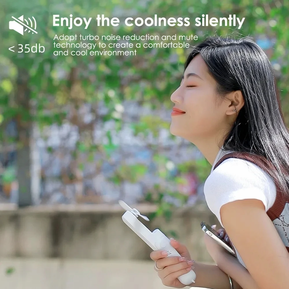 Hot Sale Handheld Mini Fan 3 IN 1  USB Rechargeable Small Pocket Fan with Power Bank Flashlight Portable Fan